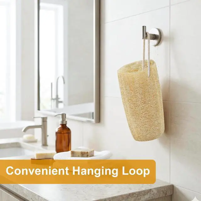 Alt view image 7 of 7 - Natural Loofah Sponge (2 Pcs), 6 Organic Loofah Eco Friendly 100% All Natural Biodegradable luffa Cleaning Exfoliating Body Scrubber Egyptian Loofa for Deep Clean Real loofah Bath Shower Men Women