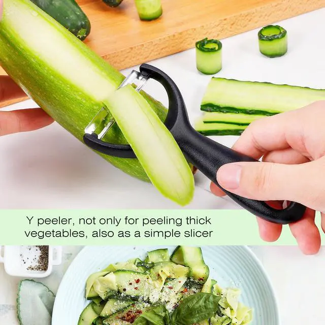 Alt view image 2 of 7 - Upgrade Potato Peeler for Kitchen, 6PCS Stainless Steel Vegetable Peeler, I and Y Veggie Food Peeler for Apple Fruit Carrot Zucchini Cucumber,Good Grip Makes Peeling Very Easy