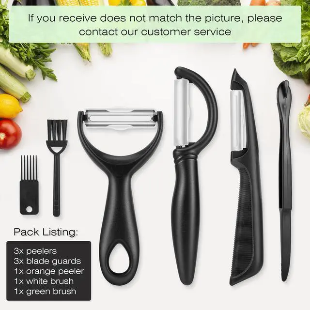 Alt view image 7 of 7 - Upgrade Potato Peeler for Kitchen, 6PCS Stainless Steel Vegetable Peeler, I and Y Veggie Food Peeler for Apple Fruit Carrot Zucchini Cucumber,Good Grip Makes Peeling Very Easy