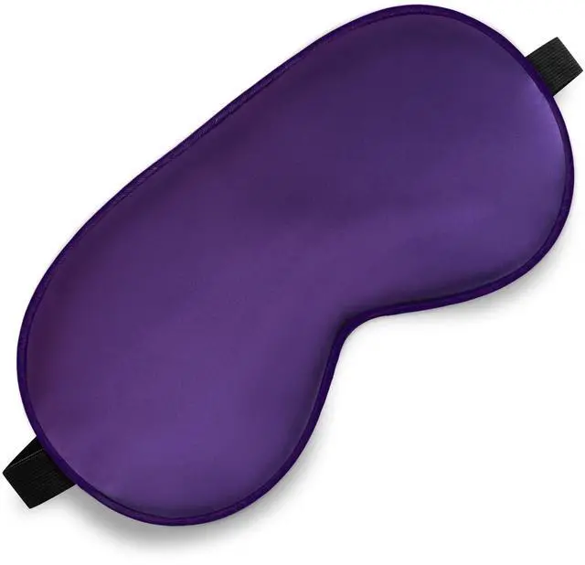 Main image of Sleep Mask, Silk Eye Mask for Sleeping with Adjustable Strap, Blindfold Eyeshade for Men & Women, Comfortable & Soft Eye Cover Eyeshade for Night Sleep (Dark Purple)