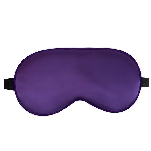Alt view image 7 of 7 - Sleep Mask, Silk Eye Mask for Sleeping with Adjustable Strap, Blindfold Eyeshade for Men & Women, Comfortable & Soft Eye Cover Eyeshade for Night Sleep (Dark Purple)