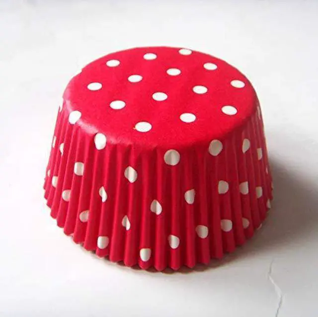 Main image of Dot Paper Muffin Cupcake Liners case Baking Cups Cake Wrappers Holders 100 pcs,Standard Size 2x1.25inch