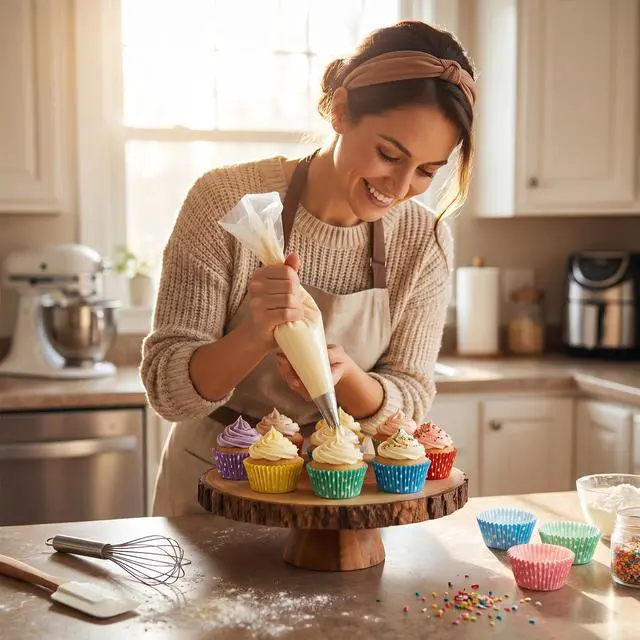 Alt view image 6 of 7 - 100 Pcs Rainbow Mini Cupcake Liners Standard Size Muffin Liners Cute Polka Dots Paper Baking Cups Grease Proof Baking-Cups Paper Christmas Cupcake Liner for Wedding Birthday Tea Party Baking Supply
