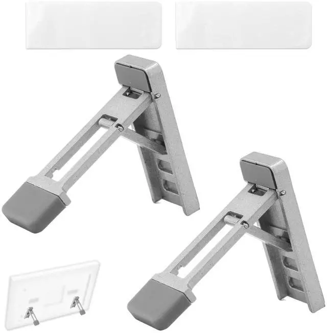 Main image of 2pcs Adjustable Desktop Stands for 15in Calendar, Aluminum Alloy Stands with Tilt Adjustment Wall Fridge & Desk Mounts for Digital Family Organizer