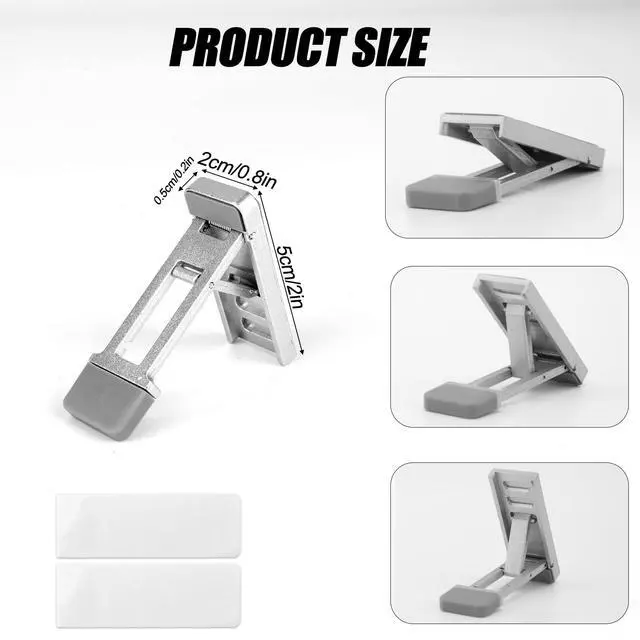 Alt view image 2 of 7 - 2pcs Adjustable Desktop Stands for 15in Calendar, Aluminum Alloy Stands with Tilt Adjustment Wall Fridge & Desk Mounts for Digital Family Organizer