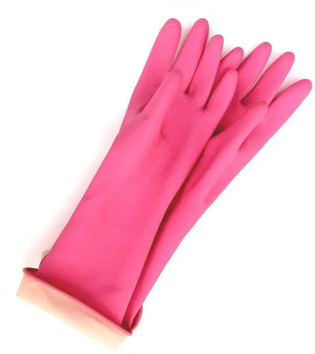 Main image of Kids Reusable Waterproof Rubber Gloves, 100% Latex, Ideal for Cooking, Dishwashing, Cleaning, Painting, Pet Care, Crafts