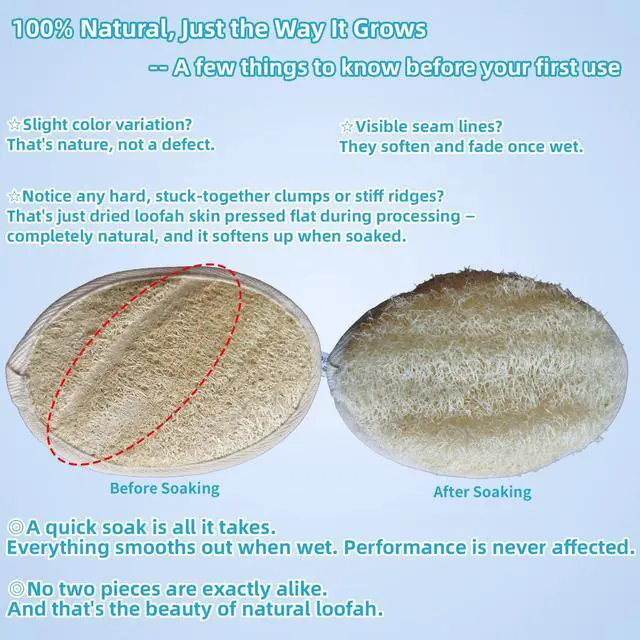 Alt view image 7 of 7 - Loofah Sponge Pads - Natural Luffa & Terry Cloth, Body Scrubbers for Shower & Bath Mooerca (4Pack)