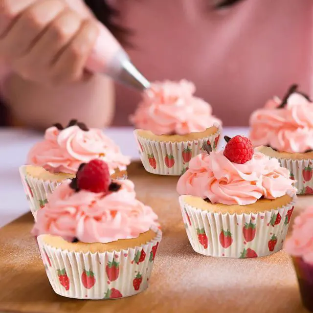 Alt view image 7 of 7 - Cupcake Liners Baking Cups 100 Pack Standard Food Grade Paper Muffin Cups