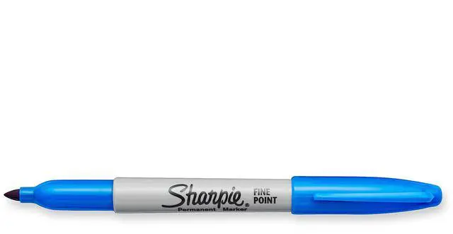 Main image of Fine Point Permanent Markers, Techno Blue, 1 Count