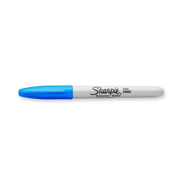 Alt view image 2 of 3 - Fine Point Permanent Markers, Techno Blue, 1 Count
