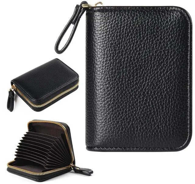 Main image of Credit Card Holder RFID Card Case Wallet, Small Accordion Zipper Card Case Holder, Card Organizer Case for Women Men