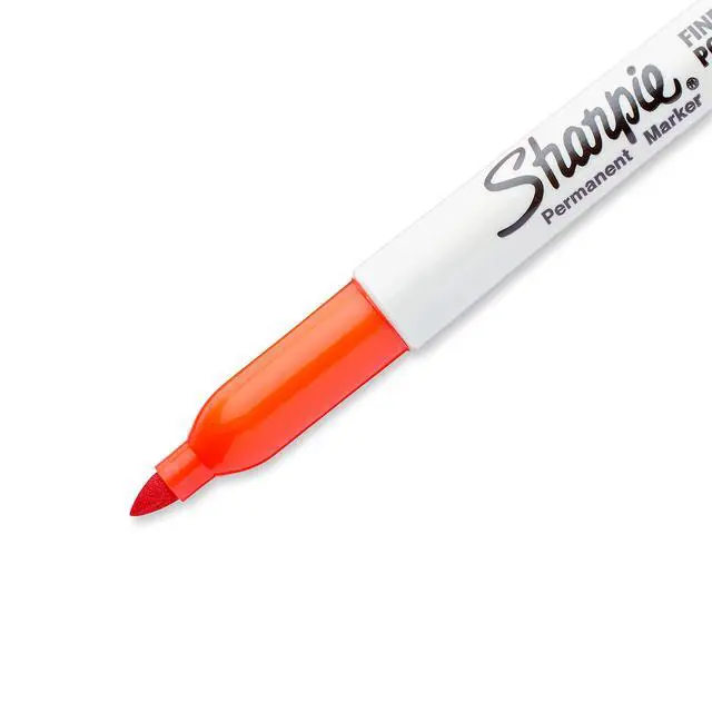 Alt view image 2 of 3 - Fine Point Permanent Markers, Optic Orange, 1 Count