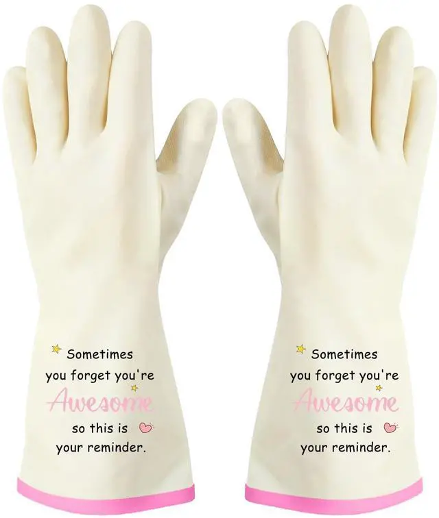 Main image of Inspirational Gifts for Women - Rubber Cleaning Dishwashing Kitchen Gloves Household Essentials House Warming Birthday Mothers Day Christmas Cleaning Gifts for Friends Household Expert Cleaner