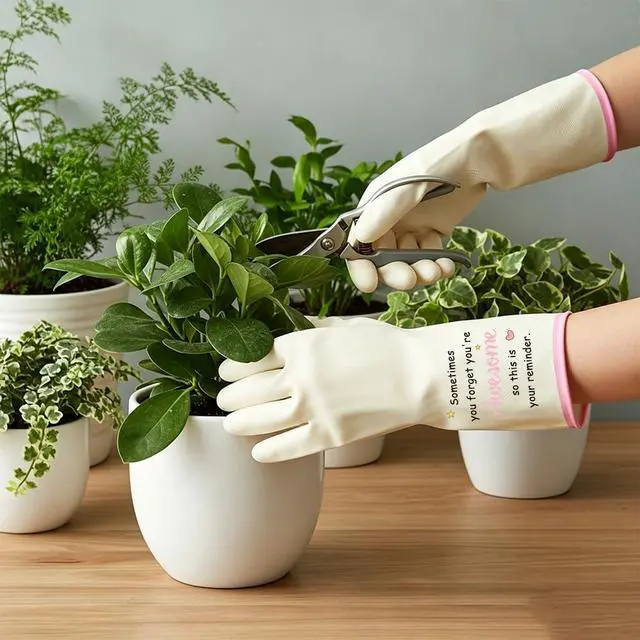 Alt view image 4 of 7 - Inspirational Gifts for Women - Rubber Cleaning Dishwashing Kitchen Gloves Household Essentials House Warming Birthday Mothers Day Christmas Cleaning Gifts for Friends Household Expert Cleaner
