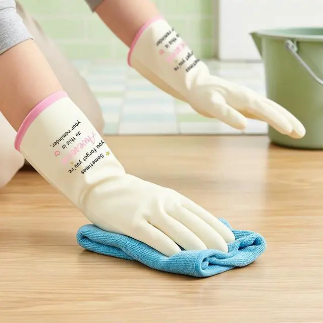 Alt view image 6 of 7 - Inspirational Gifts for Women - Rubber Cleaning Dishwashing Kitchen Gloves Household Essentials House Warming Birthday Mothers Day Christmas Cleaning Gifts for Friends Household Expert Cleaner