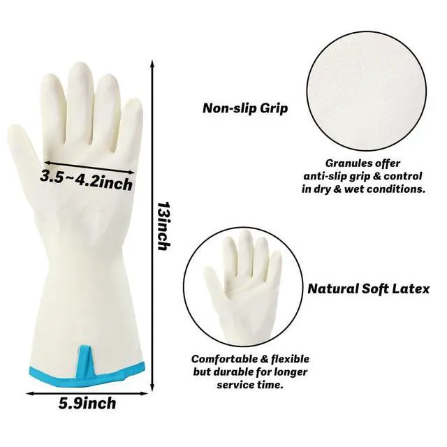 Alt view image 2 of 7 - Practical Gifts for Women - Rubber Cleaning Dishwashing Kitchen Gloves Household Essentials House Warming Christmas Housewarming Gifts for Friends Cleaner Washer Household Expert Cleaning Gift
