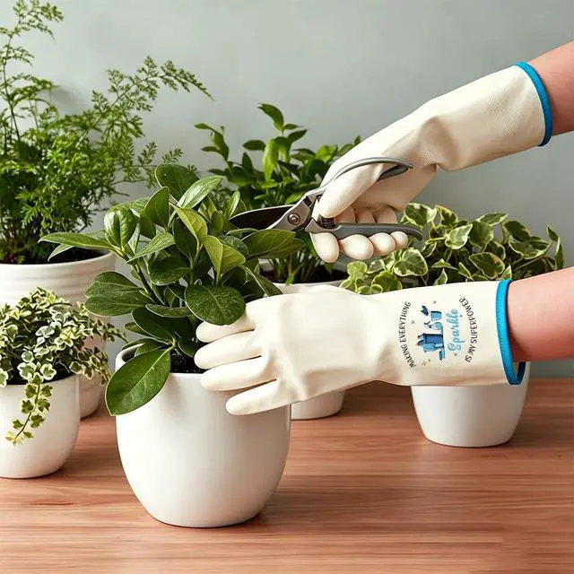 Alt view image 4 of 7 - Practical Gifts for Women - Rubber Cleaning Dishwashing Kitchen Gloves Household Essentials House Warming Christmas Housewarming Gifts for Friends Cleaner Washer Household Expert Cleaning Gift