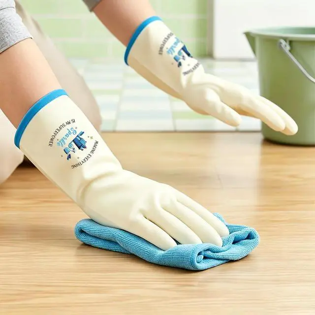 Alt view image 6 of 7 - Practical Gifts for Women - Rubber Cleaning Dishwashing Kitchen Gloves Household Essentials House Warming Christmas Housewarming Gifts for Friends Cleaner Washer Household Expert Cleaning Gift