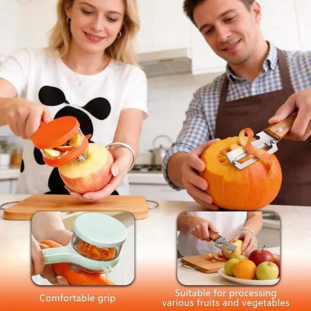 Alt view image 2 of 7 - 2Pack Multi Functional Vegetable Peeler with Container & Bottle Opener