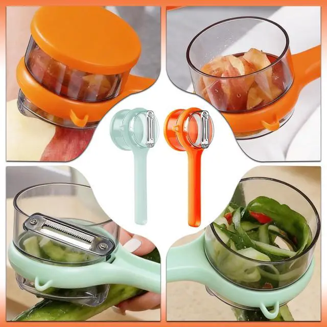 Alt view image 4 of 7 - 2Pack Multi Functional Vegetable Peeler with Container & Bottle Opener