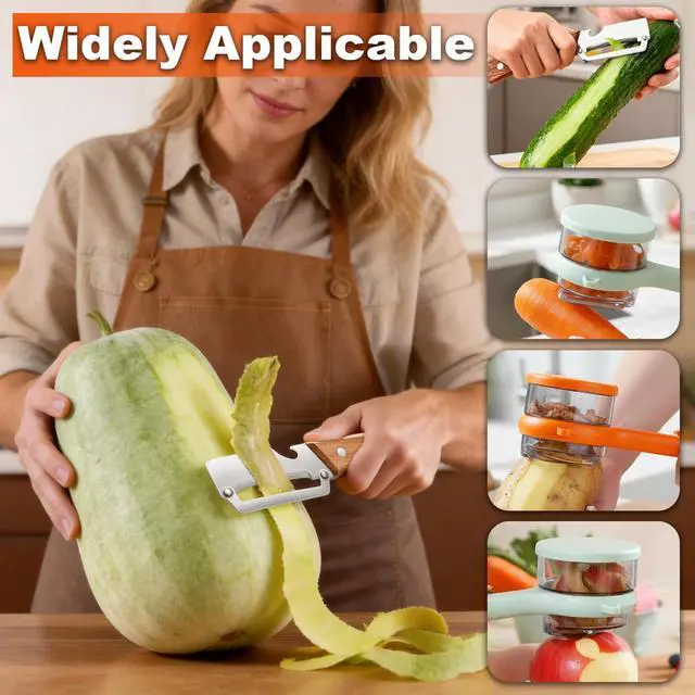 Alt view image 7 of 7 - 2Pack Multi Functional Vegetable Peeler with Container & Bottle Opener