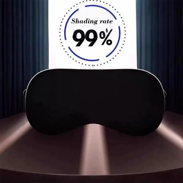 Alt view image 3 of 7 - 4 Pack Sleep Mask for Women & Men, 100% Blackout Silky Eye Cover, Zero Eye Pressure Soft Satin Blindfold with Elastic Adjustable Strap, Lightweight Night Eyes Shade for Travel Nap Side & Back Sleepers