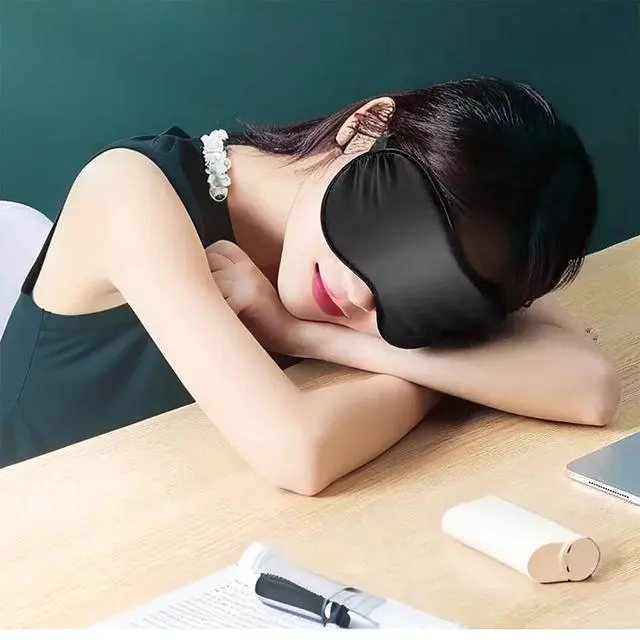 Alt view image 5 of 7 - 4 Pack Sleep Mask for Women & Men, 100% Blackout Silky Eye Cover, Zero Eye Pressure Soft Satin Blindfold with Elastic Adjustable Strap, Lightweight Night Eyes Shade for Travel Nap Side & Back Sleepers