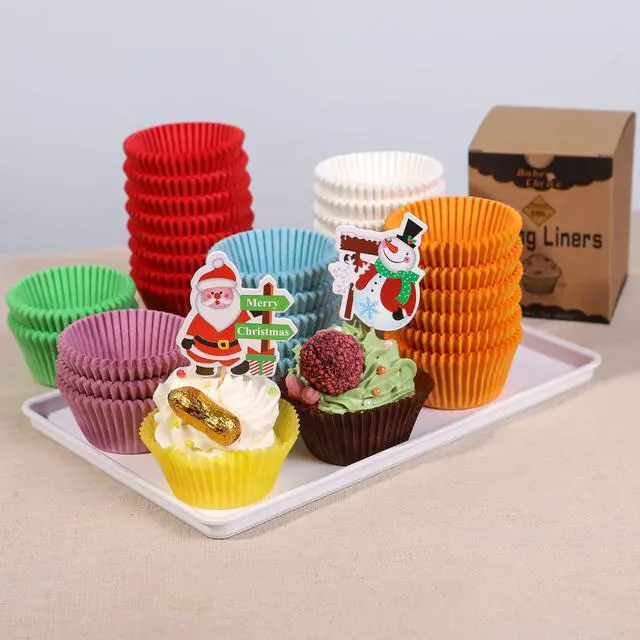 Alt view image 7 of 7 - 200pcs Standard Cupcake Liners for Baking, Blue Muffin Liners