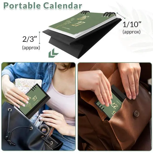 Alt view image 5 of 7 - Small Desk Calendar 2026-2027, Desktop Calendar 20 Months - Runs From July 2026 Until Dec. 2027, Mini Standing Flip Calendar for Home, School and Office Supplies, 6.3" x 3.1"
