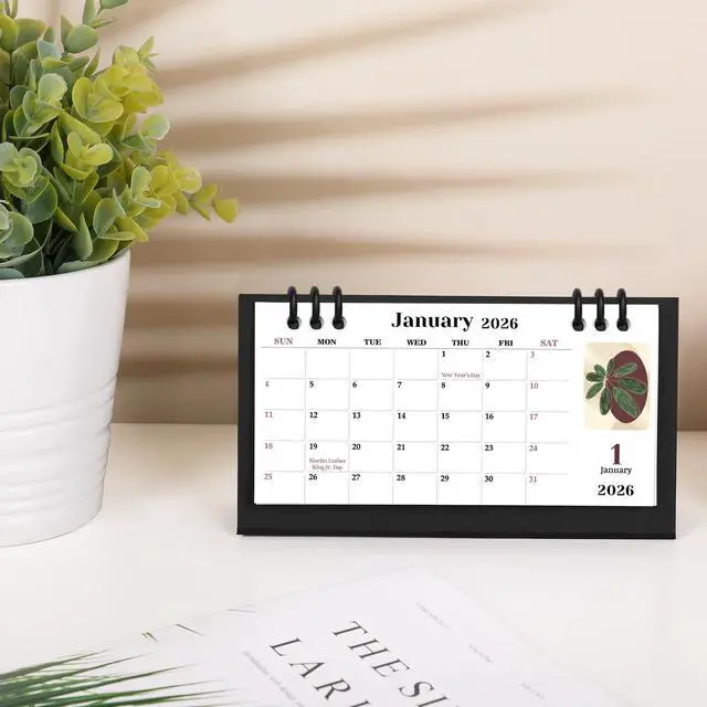 Alt view image 7 of 7 - Small Desk Calendar 2026-2027, Desktop Calendar 20 Months - Runs From July 2026 Until Dec. 2027, Mini Standing Flip Calendar for Home, School and Office Supplies, 6.3" x 3.1"