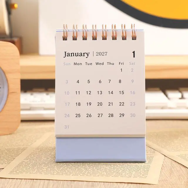 Alt view image 6 of 7 - Calendar 2026-2027, July 2026 to Dec 2027 Standing Flip Small Desk Calendar- 2026 Monthly Desktop Calendar- Thick Paper Twin-Wire Binding for Home or Office (Purple)