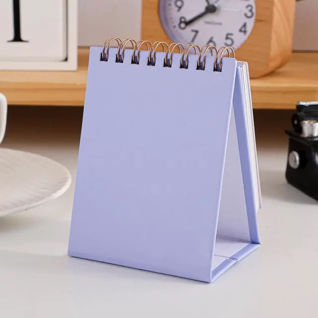 Alt view image 3 of 7 - Calendar 2026-2027, July 2026 to Dec 2027 Standing Flip Small Desk Calendar- 2026 Monthly Desktop Calendar- Thick Paper Twin-Wire Binding for Home or Office (Purple)