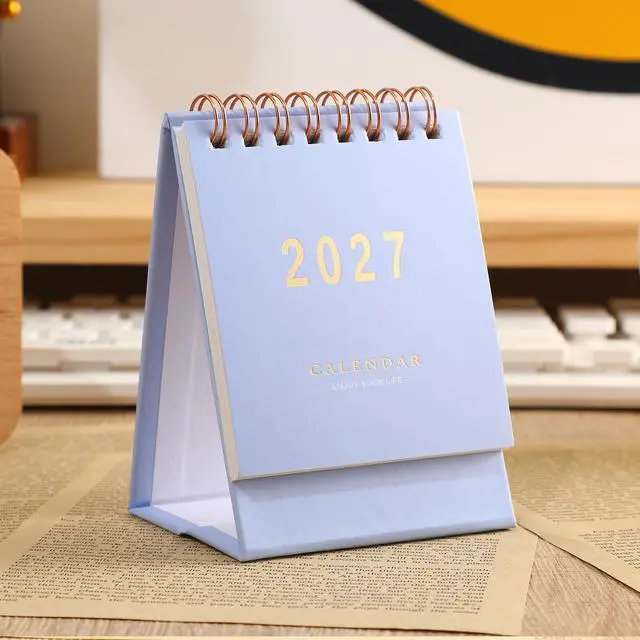 Alt view image 7 of 7 - Calendar 2026-2027, July 2026 to Dec 2027 Standing Flip Small Desk Calendar- 2026 Monthly Desktop Calendar- Thick Paper Twin-Wire Binding for Home or Office (Purple)