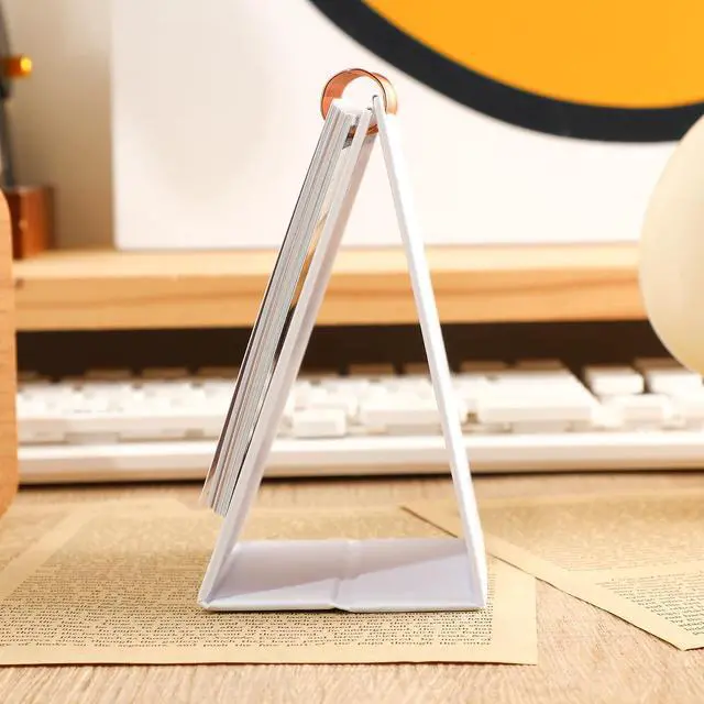 Alt view image 7 of 7 - Mini Desk Calendar 2026-2027, Monthy Small Desktop Calendar Runs From July 2026 until Dec 2027, 250 GSM Thick Paper Twin-Wire Binding for Home or Office (White)