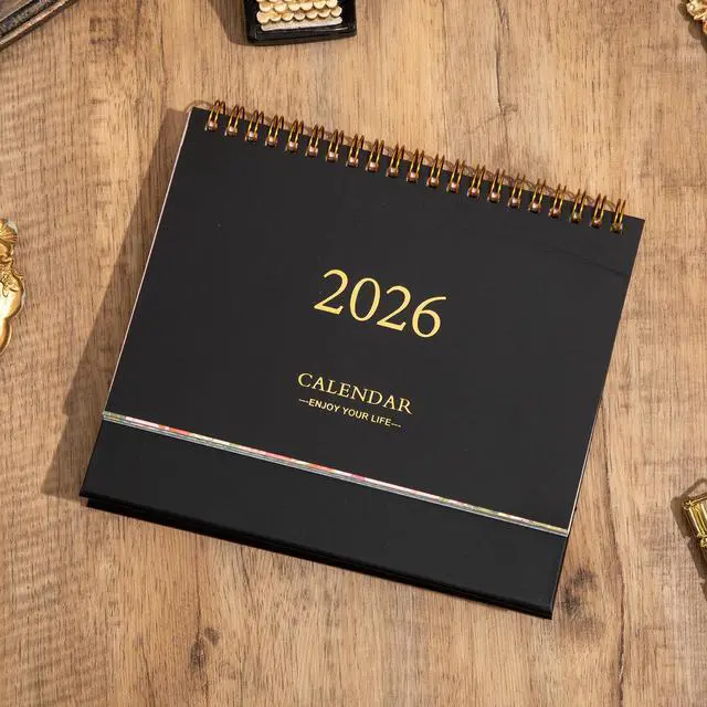 Alt view image 5 of 7 - Small Desk Calendar 2026-2027, Monthly Desktop Calendar from Now to Jun 2027- Monthly Theme Design, Standing Flip Desk Calendar for Home Office School (black)