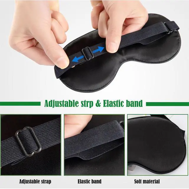 Alt view image 2 of 6 - Sleep Mask for Women and Men 2 Pcs Eye Mask for Sleeping