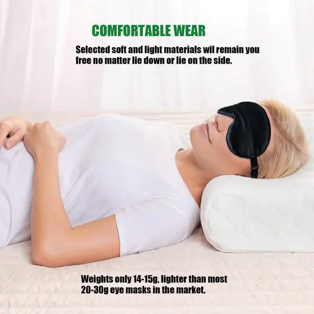 Alt view image 6 of 6 - Sleep Mask for Women and Men 2 Pcs Eye Mask for Sleeping