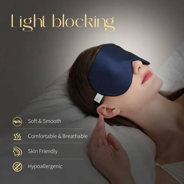 Alt view image 2 of 5 - Adjustable 100% Mulberry Silk Sleep Mask