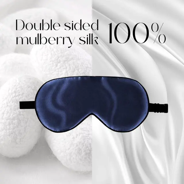 Alt view image 3 of 5 - Adjustable 100% Mulberry Silk Sleep Mask