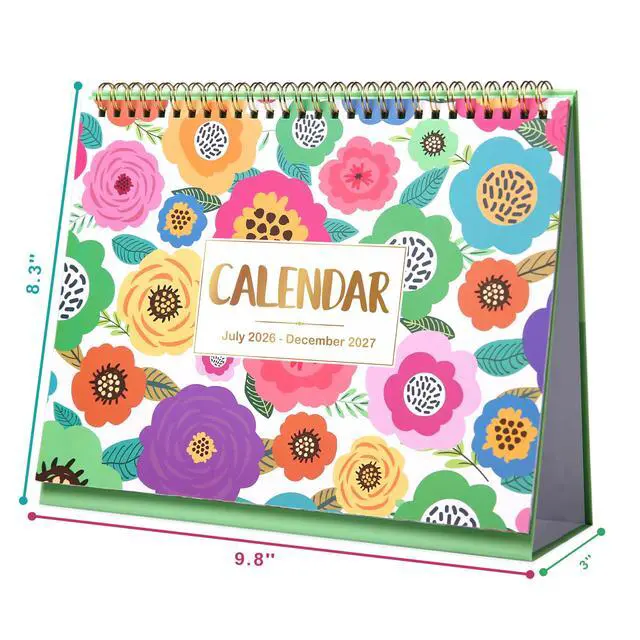Alt view image 6 of 7 - 2026-2027 Desk Calendar, 9.8" x 8.3", JUL 2026 - DEC 2027, Desktop Calendar