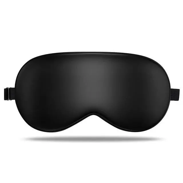 Main image of Mulberry Silk Sleep Eye Mask Blindfold with Adjustable Strap, Soft Eye Cover for Women Men Night Sleeping, Travel, Nap(Black)