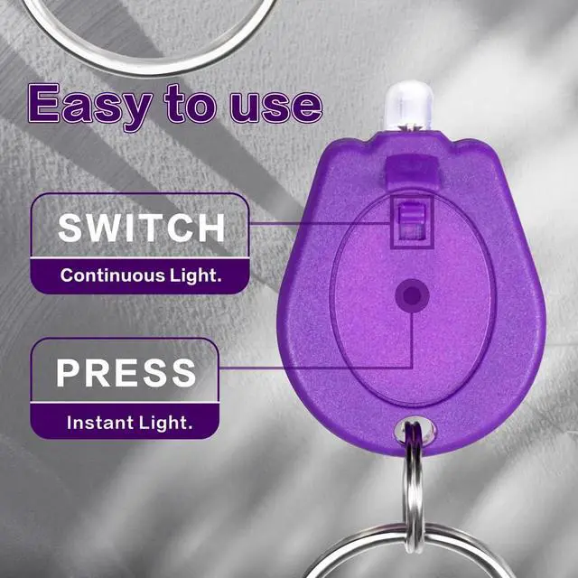 Alt view image 3 of 6 - 10 Pack Ultra Bright Mini LED Keychain Flashlight, Small Key Ring Flashlight, Portable LED Keychain Light for Outdoor Activities Emergency Light - 10 Colors Shell