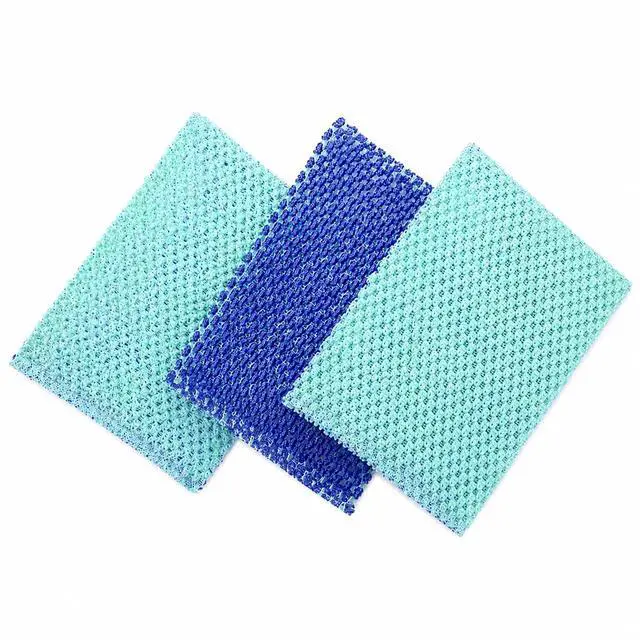 Main image of Korean 3 pack Dish Scrubber Non-Scratch Double-Sided Mesh Scrubber for Dishes Pots Pans Odor-Free Quick-Dry Reusable Sponge Alternative Non-Stick Safe Cleaning Scrubber