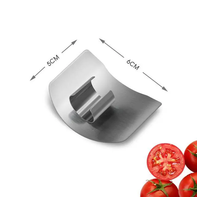 Alt view image 7 of 7 - 1PCS Stainless Steel Onion Holder Slicer, 2PCS Finger Guard, Holder Slicer for Vegetables, Tomato, Lemon, Meat