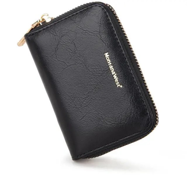 Main image of Small Credit Card Holder for Women Rfid Blocking Compact Card Organizer Multiple Card Slots With Zipper