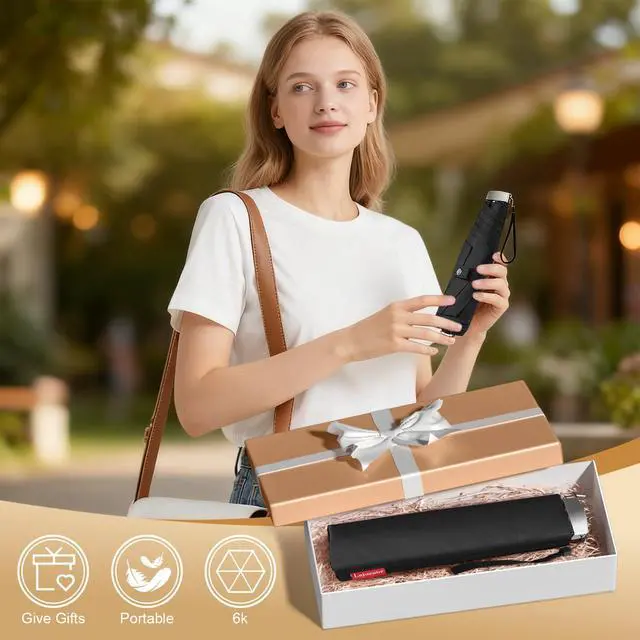 Alt view image 4 of 6 - Mini Umbrella Compact Flat Folding Portable Lightweight Travel for Women