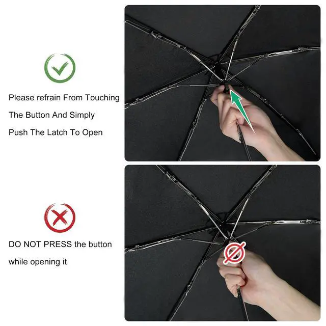 Alt view image 6 of 6 - Mini Umbrella Compact Flat Folding Portable Lightweight Travel for Women