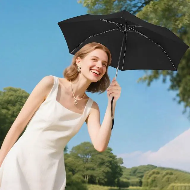 Alt view image 5 of 6 - Mini Umbrella Compact Flat Folding Portable Lightweight Travel for Women
