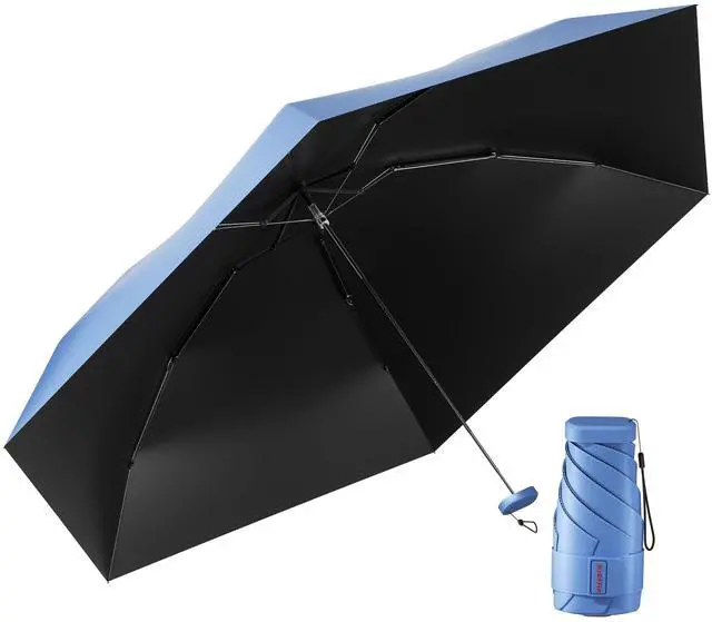 Main image of Compact Mini Umbrella for purse-Lightweight,Fold and UV Umbrella for Rain-Suitable for women, girls, kids(Navy Blue)