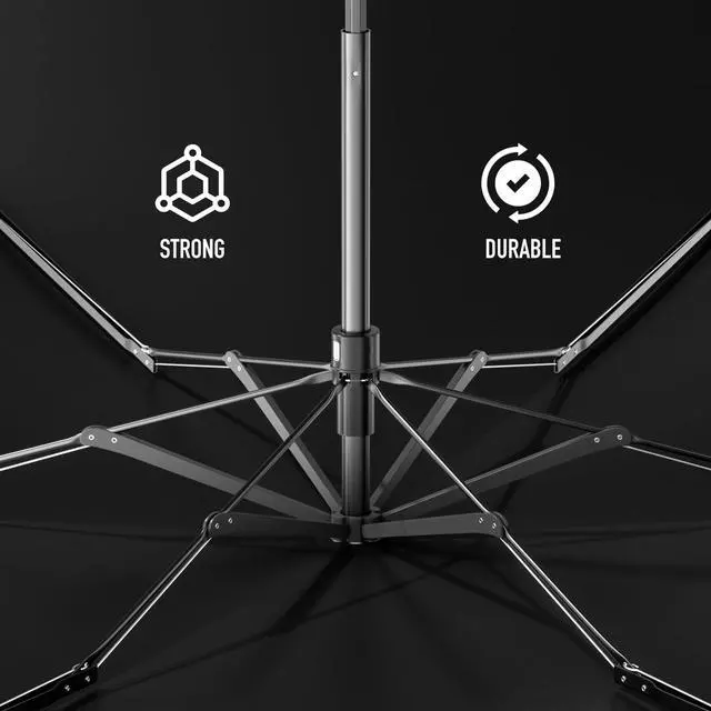 Alt view image 6 of 7 - Compact Mini Umbrella for purse-Lightweight,Fold and UV Umbrella for Rain-Suitable for women, girls, kids(Navy Blue)